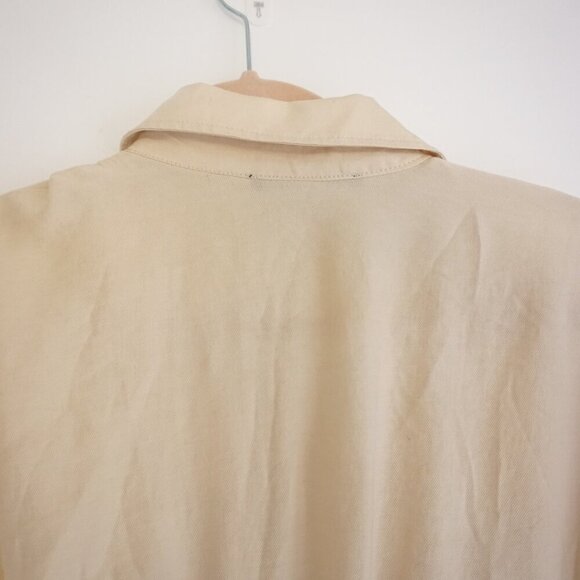 Zara Cream Bohemian Boho Breathable Short Sleeve Shorts Romper M - Picture 15 of 16